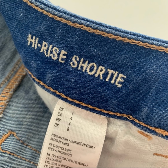 AMERICAN EAGLE hi-rise shortie, medium wash - Picture 6 of 7